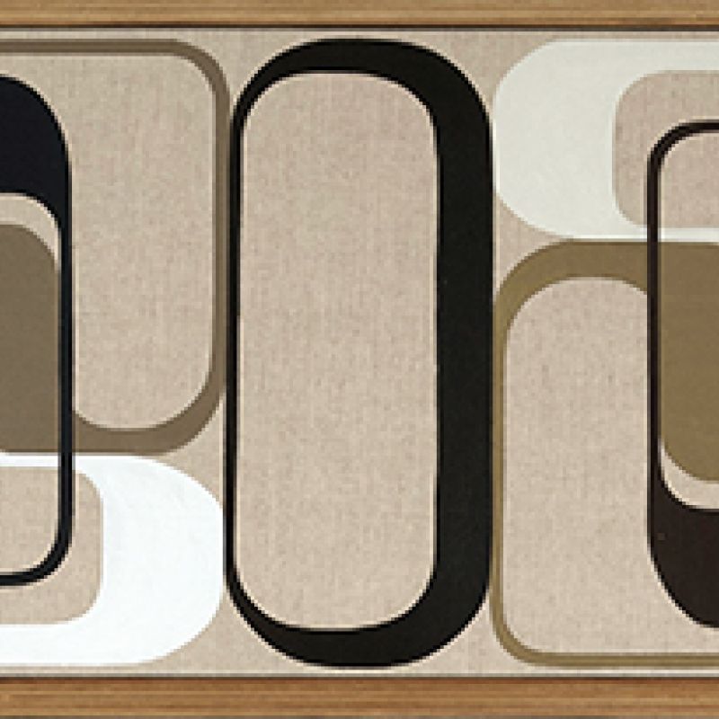 Stencil Layer #1, 2024 Acryl auf Leinwand, Konzeptrahmen, 31 x 151 cm