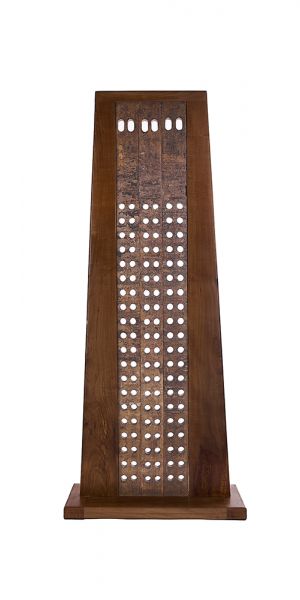 Raumobjekt #3, 2024 Birkenholz, Buchen-Leimhölzer, 130 x 54 x 24 cm